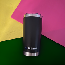 Load image into Gallery viewer, The Hive Black Travel Tumbler