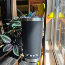 Load image into Gallery viewer, The Hive Black Travel Tumbler