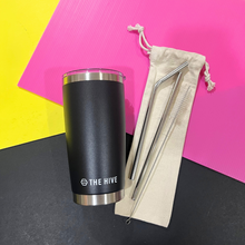 Load image into Gallery viewer, The Hive Black Travel Tumbler