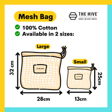 Load image into Gallery viewer, The Hive Cotton Mesh Bag