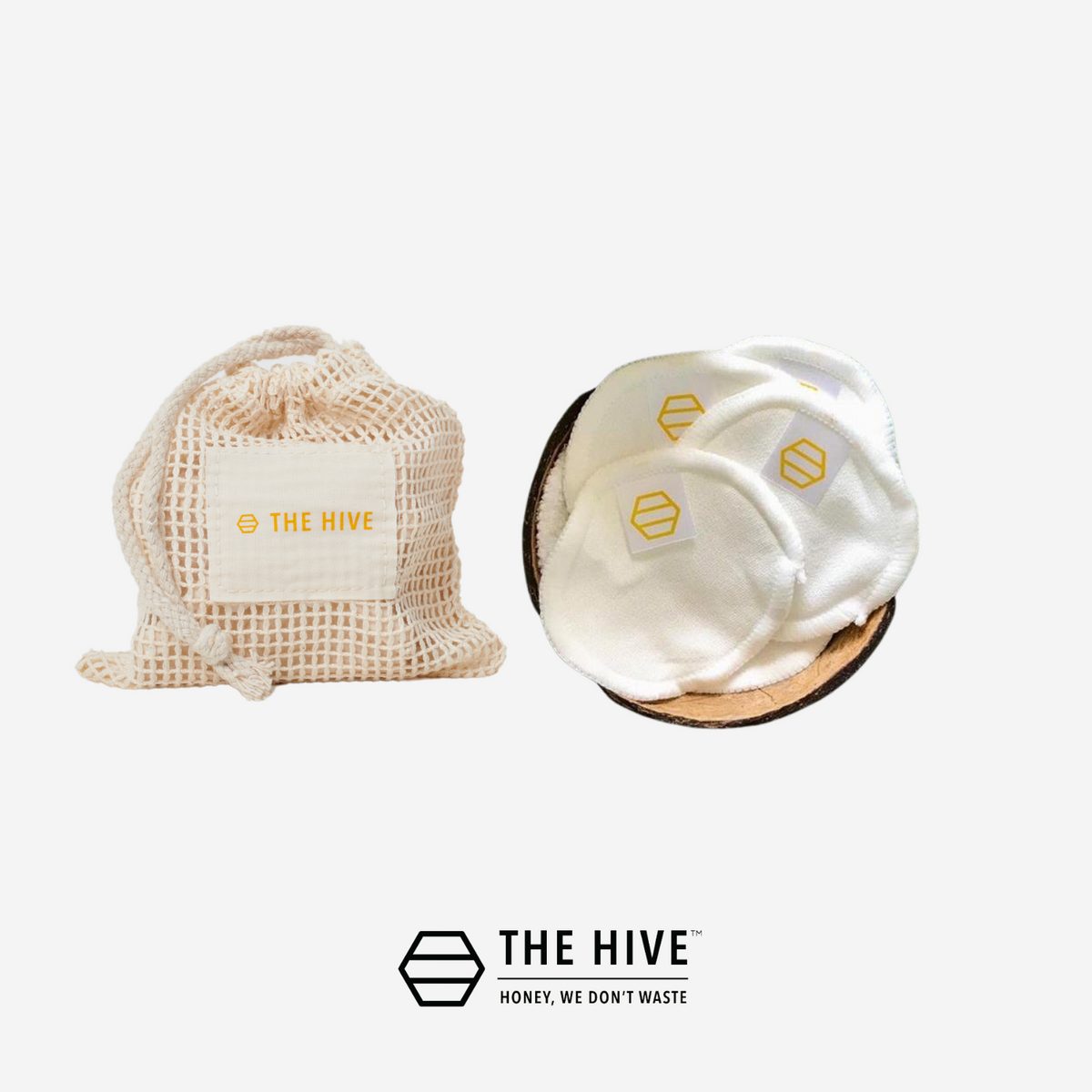 The Hive Bamboo Washable Makeup Remover Pads / 5pcs