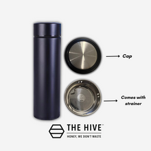 Load image into Gallery viewer, The Hive Stainless Steel Black Flask