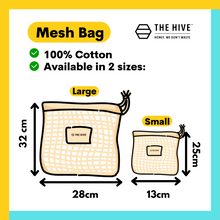 Load image into Gallery viewer, The Hive Cotton Mesh Bag
