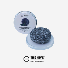 Load image into Gallery viewer, The Hive Bamboo Charcoal Shampoo Bar (55g)