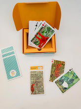 Load image into Gallery viewer, Games on the go is a deck of sturdy playing cards with the same colourful animals, so even very little children can easily play games such as Snap and Memory, while older members of the family can team up for Gin Rummy or Last Card. Included in the packs are fun facts about each of the animals featured in the deck.Shop online at the Hive Bulk foods, largest zero waste shop in Malaysia and Singapore.
