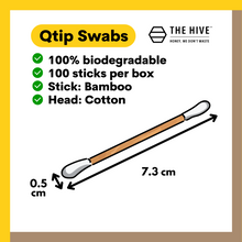 Load image into Gallery viewer, The Hive Bamboo Cotton Swab Qtip